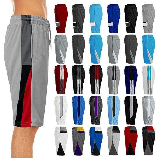 2-Pack: Men's Active Moisture-Wicking Mesh Performance Shorts