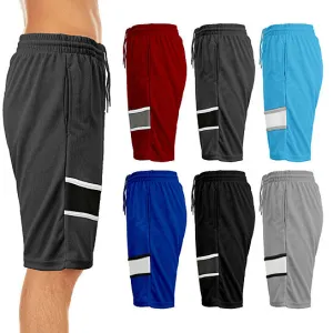 2-Pack: Men's Active Moisture-Wicking Mesh Performance Shorts