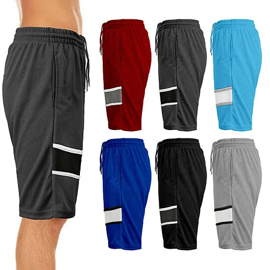 2-Pack: Men's Active Moisture-Wicking Mesh Performance Shorts