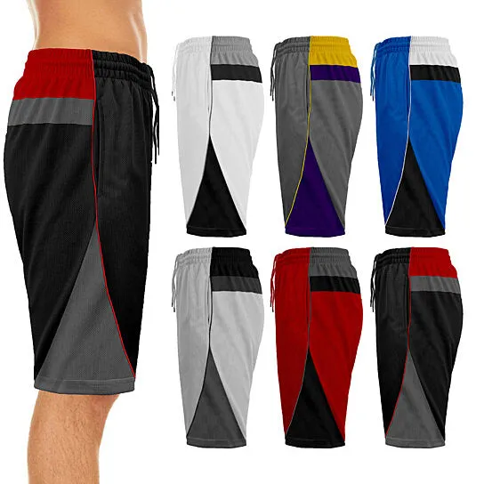 2-Pack: Men's Active Moisture-Wicking Mesh Performance Shorts
