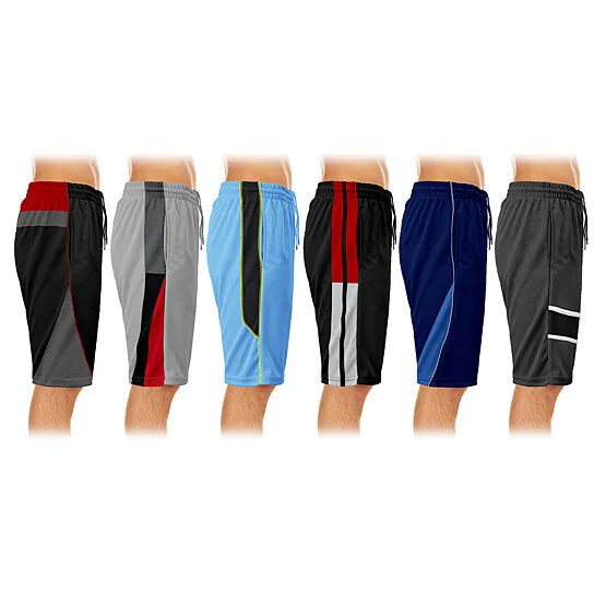 2-Pack: Men's Active Moisture-Wicking Mesh Performance Shorts
