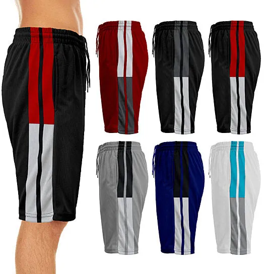 2-Pack: Men's Active Moisture-Wicking Mesh Performance Shorts