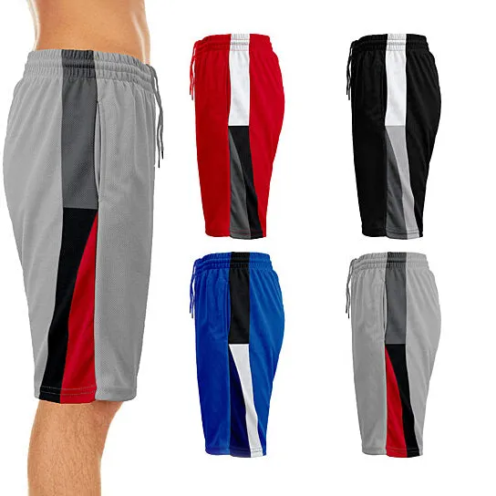 2-Pack: Men's Active Moisture-Wicking Mesh Performance Shorts