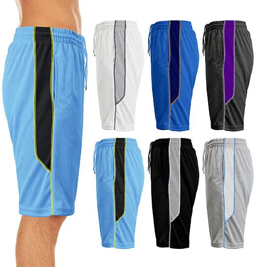 2-Pack: Men's Active Moisture-Wicking Mesh Performance Shorts