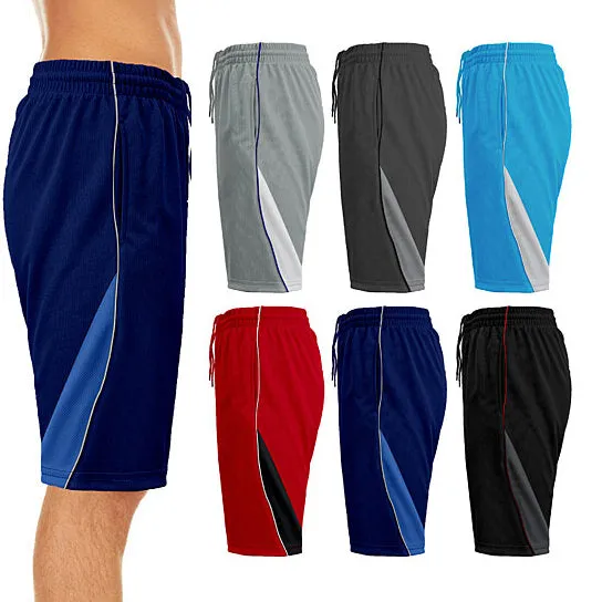 2-Pack: Men's Active Moisture-Wicking Mesh Performance Shorts