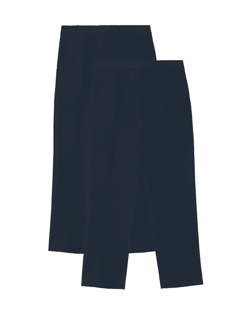 2pk Girls' Slim Leg School Trousers (2-18 Yrs)