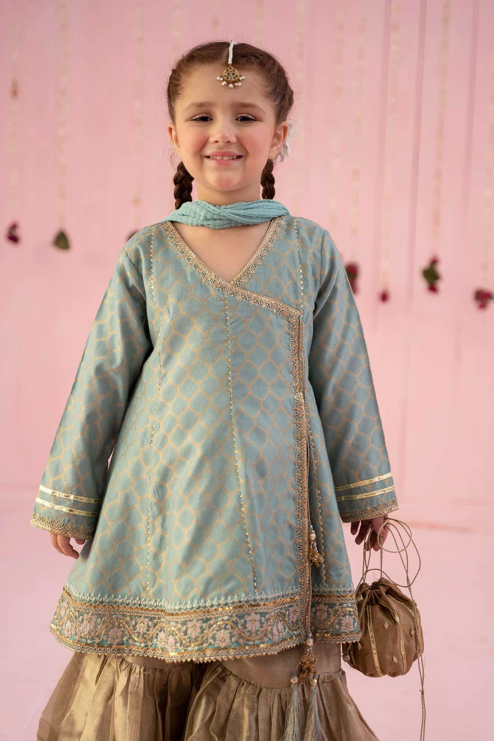 3 Piece Embroidered Jacquard Suit | MKS-EF24-13
