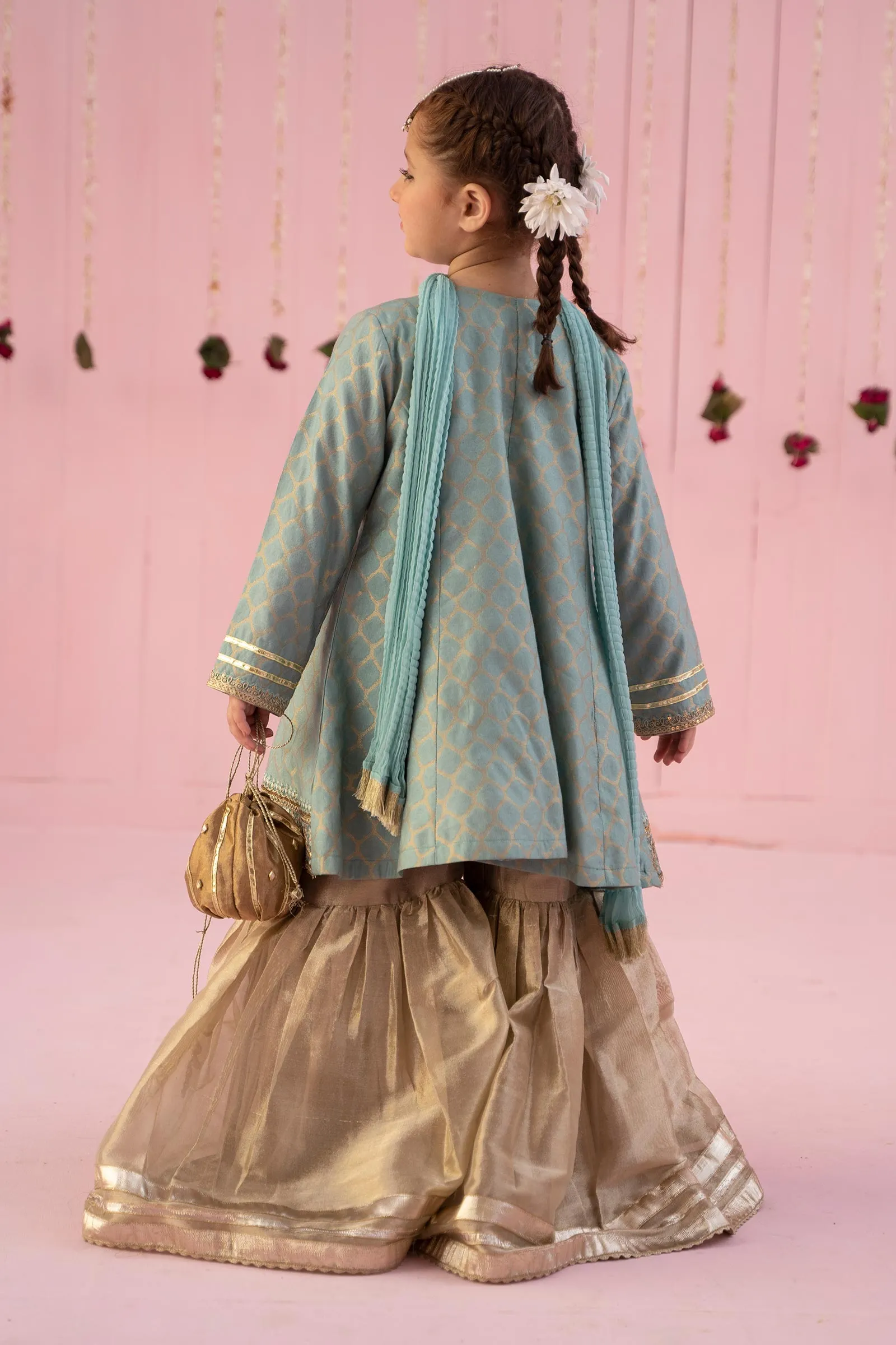 3 Piece Embroidered Jacquard Suit | MKS-EF24-13