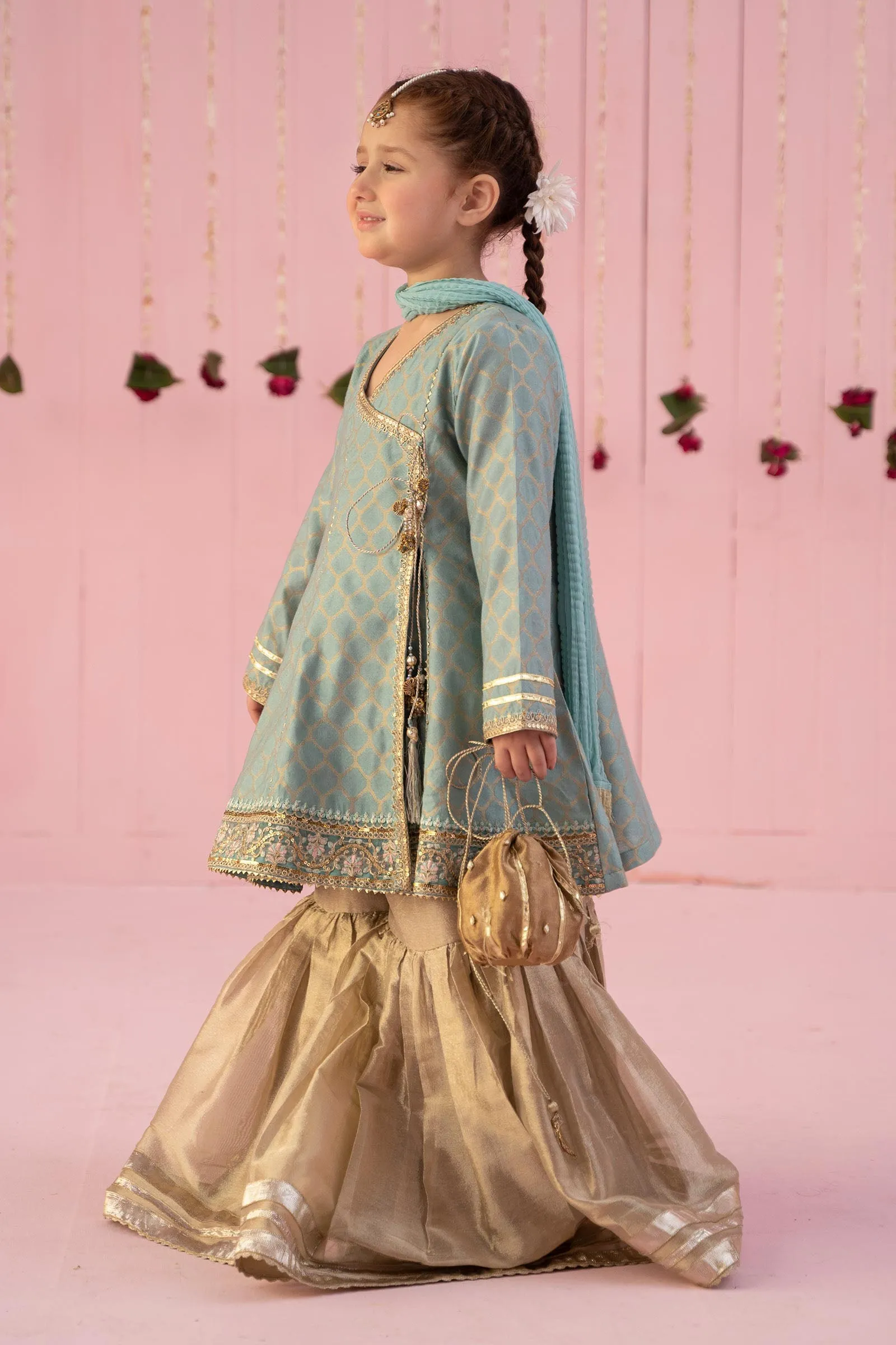3 Piece Embroidered Jacquard Suit | MKS-EF24-13