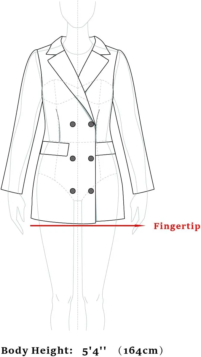 Allegra K Women's Stand Collar Double Breasted Pockets Trendy Outwear Winter Coat with Belt