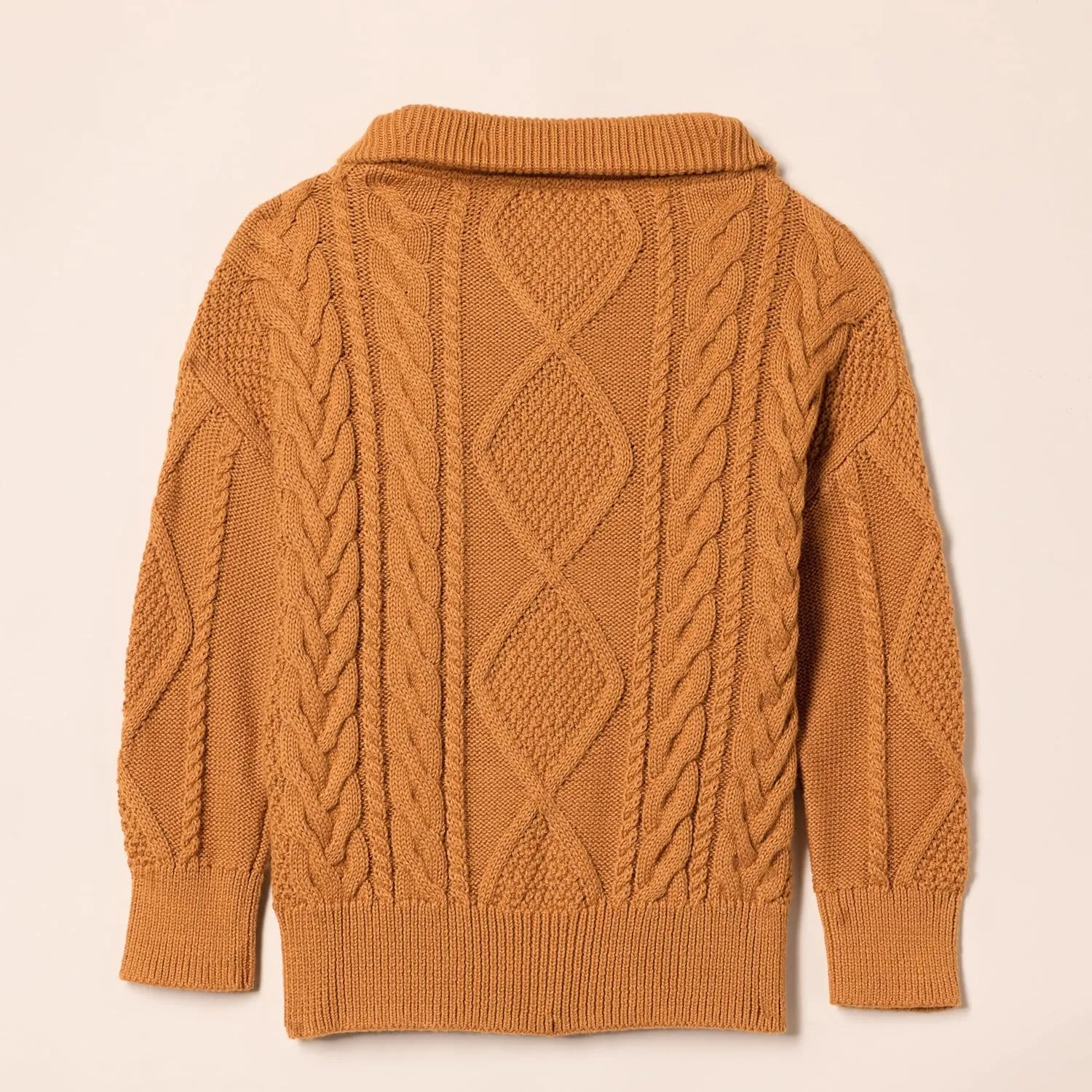 Amazon Essentials Boys and Toddlers' Quarter-Zip Cable-Knit Relaxed-Fit Sweater