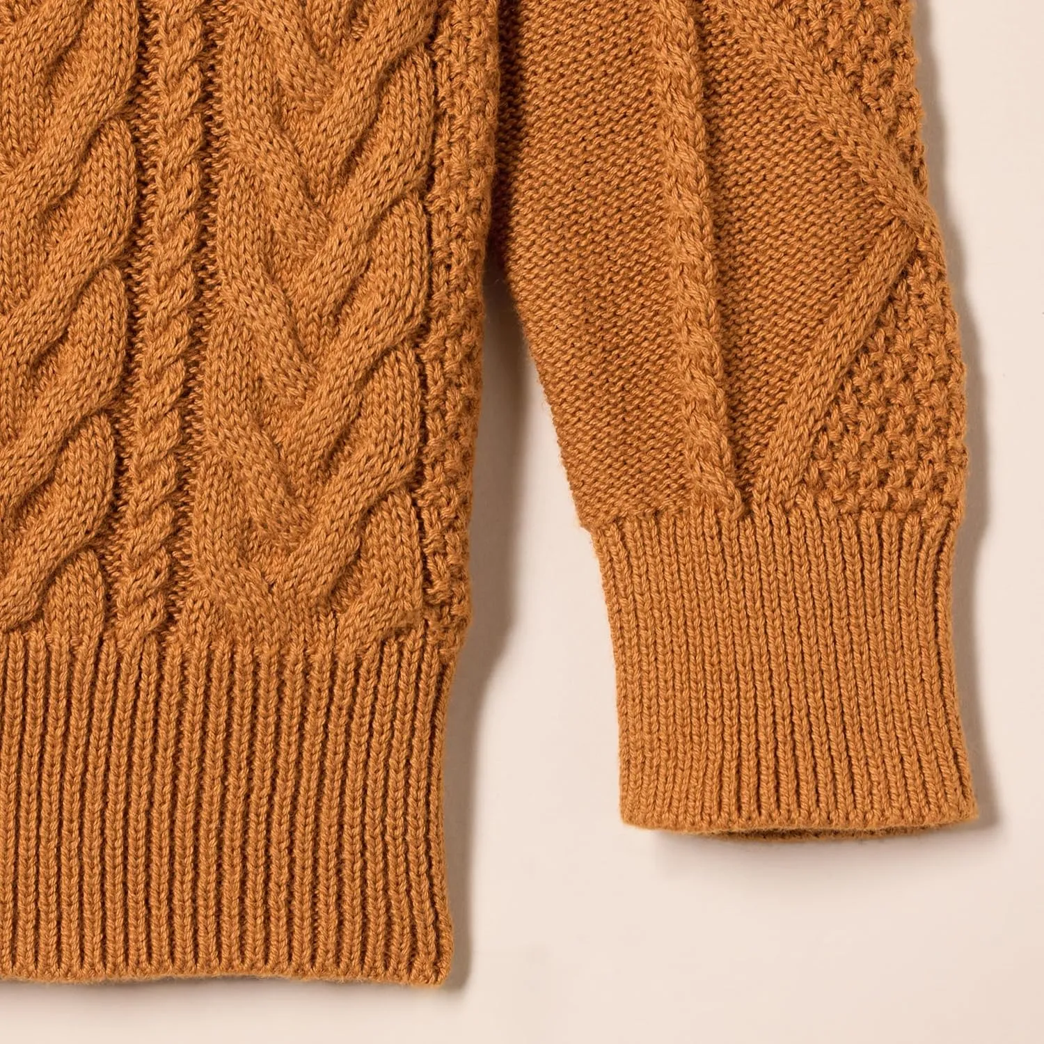 Amazon Essentials Boys and Toddlers' Quarter-Zip Cable-Knit Relaxed-Fit Sweater