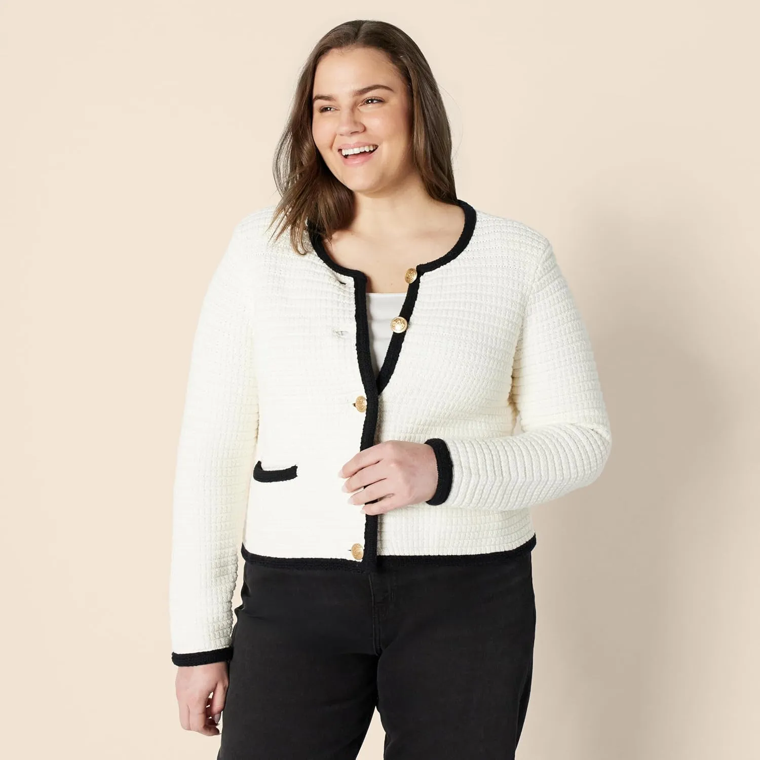 Amazon Essentials Women's Regular-Fit Midweight Cardigan Sweater