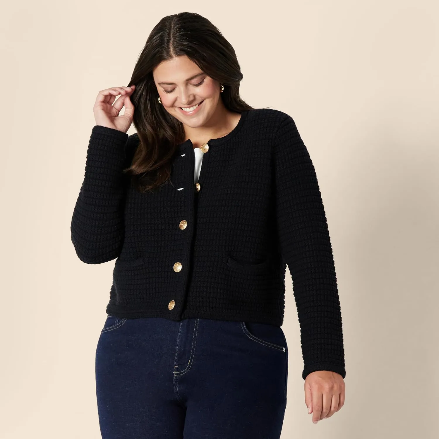 Amazon Essentials Women's Regular-Fit Midweight Cardigan Sweater