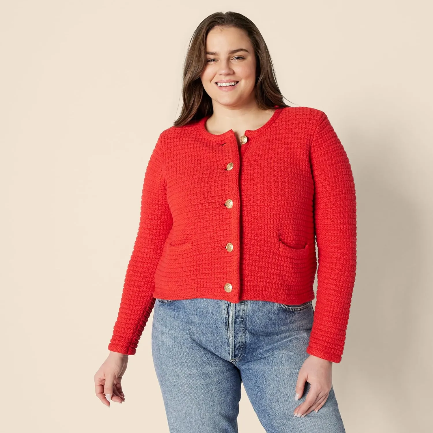 Amazon Essentials Women's Regular-Fit Midweight Cardigan Sweater