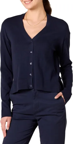 Amazon Essentials Women's V-Neck Lightweight Cropped Relaxed-Fit Cardigan Sweater