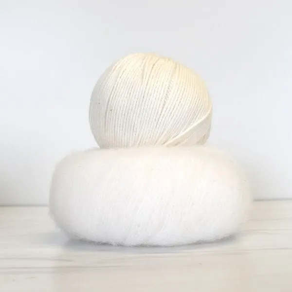 Annelise Crochet Wrap (colorway: Jasmine & Macaroon) Kit
