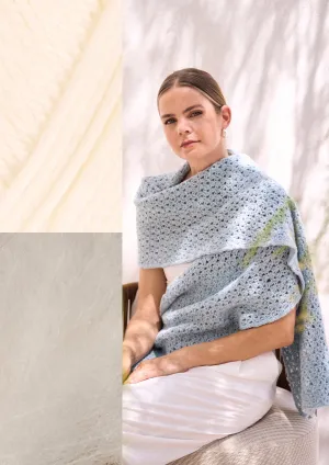 Annelise Crochet Wrap (colorway: Jasmine & Macaroon) Kit