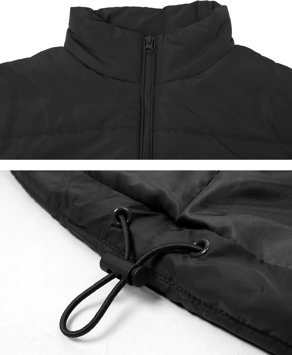 APAFES Women Winter Oversized Puffer Vest Lightweight Stand Collar Flysleeve Insulated Padded Puffy Jackets Coat with Pockets
