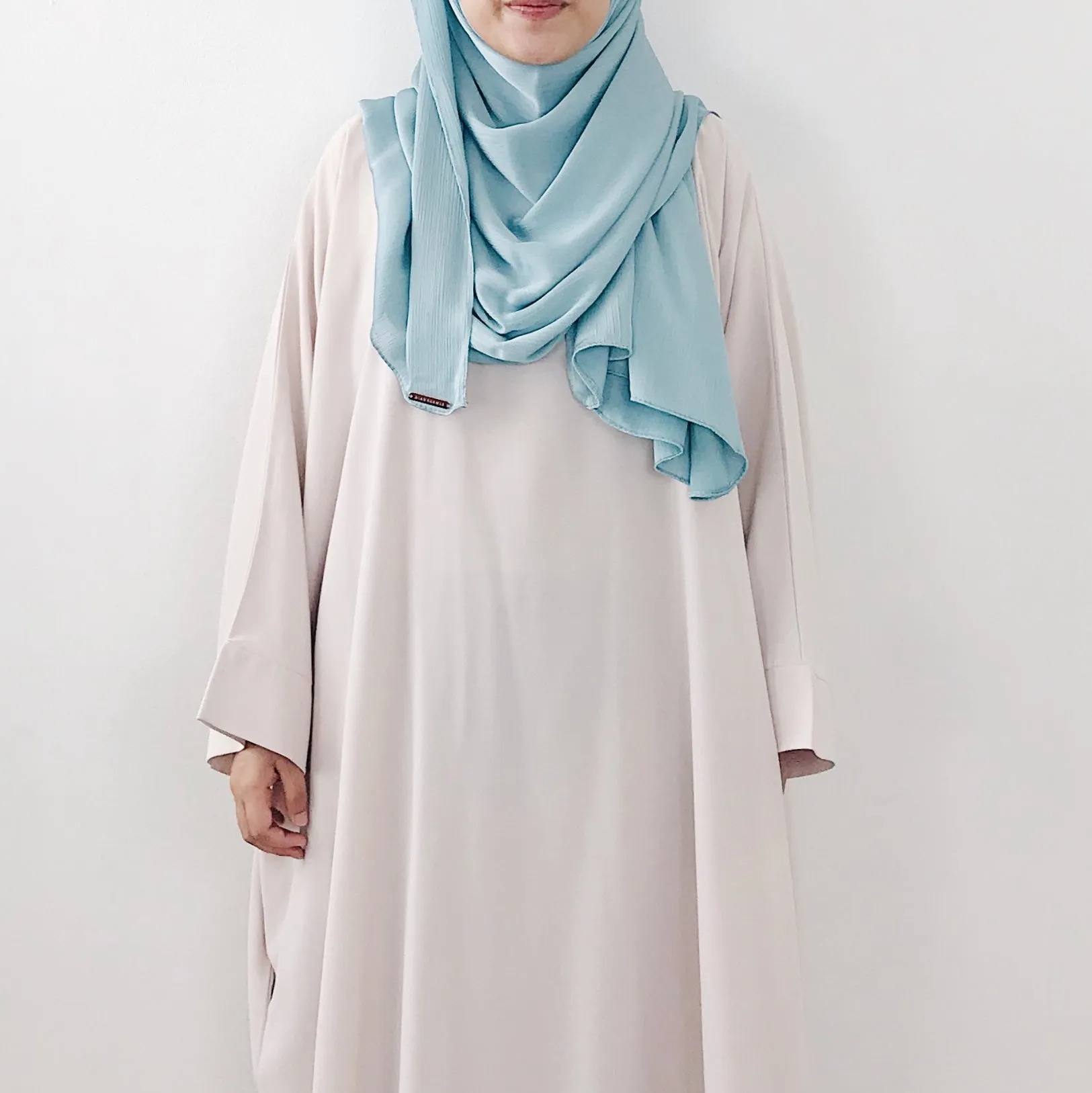 AS/IS - Textured Satin : Sky Blue