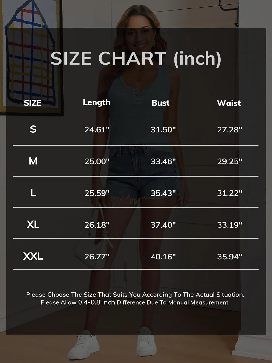 ATHMILE Women Tank Tops Summer Casual Ribbed Sleeveless Basic Cami Top Slim Henley Button Down Blouses Beach
