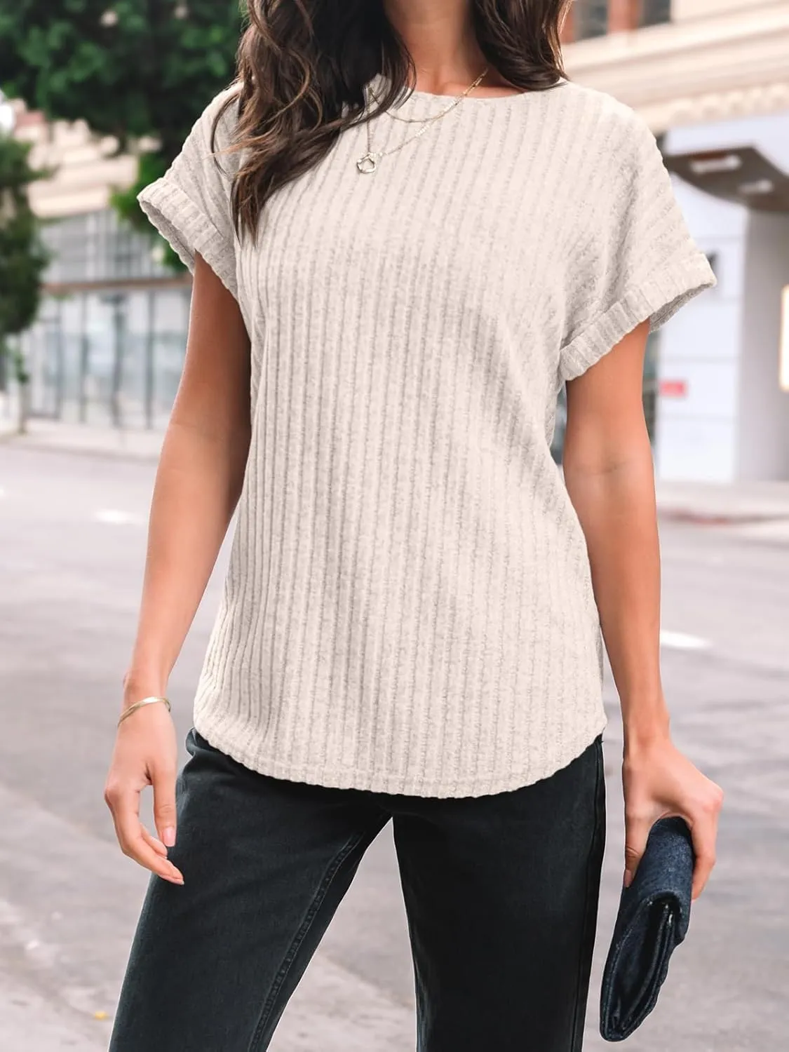 AUTOMET Women Shirts Summer Sweaters Short Sleeve Tunic Tops 2025 Dressy Casual Business Blouses