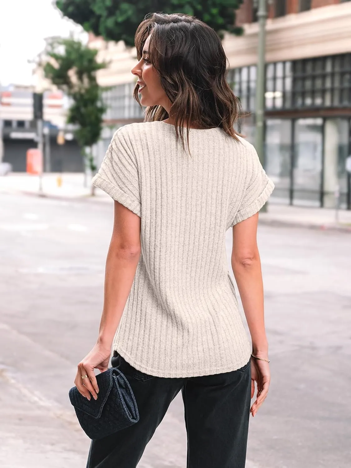 AUTOMET Women Shirts Summer Sweaters Short Sleeve Tunic Tops 2025 Dressy Casual Business Blouses