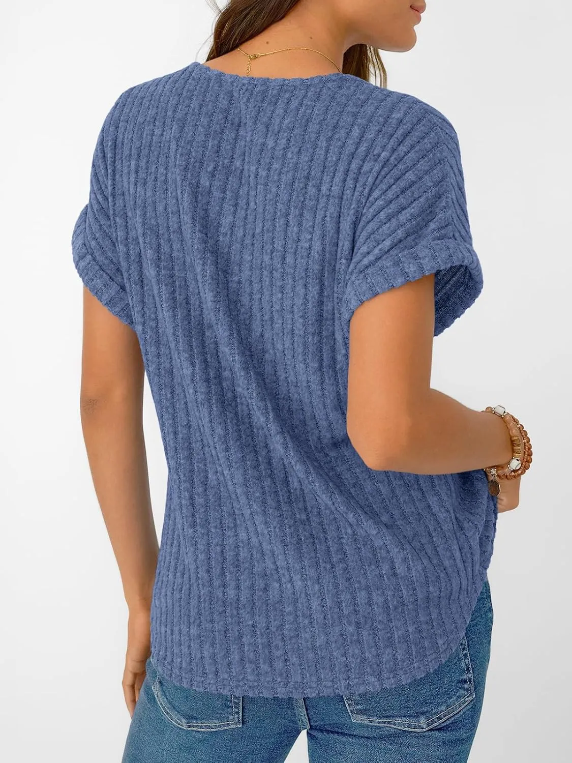 AUTOMET Women Tops Summer Sweaters Short Sleeve V Neck Shirts 2025 Spring Fashion Dressy Casual Business Tunic Blouses