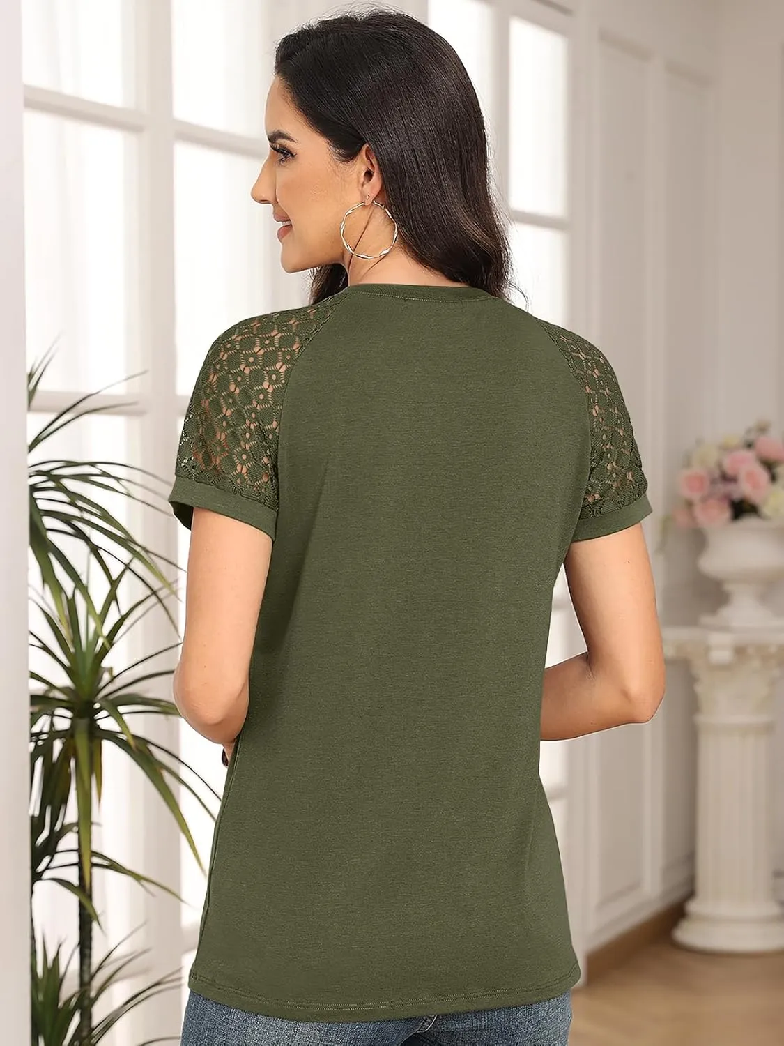 AUTOMET Womens Summer Tops Spring Shirts Trendy Vacation Outfits Short Sleeve Business Tshirts Fashion Casual Blouses