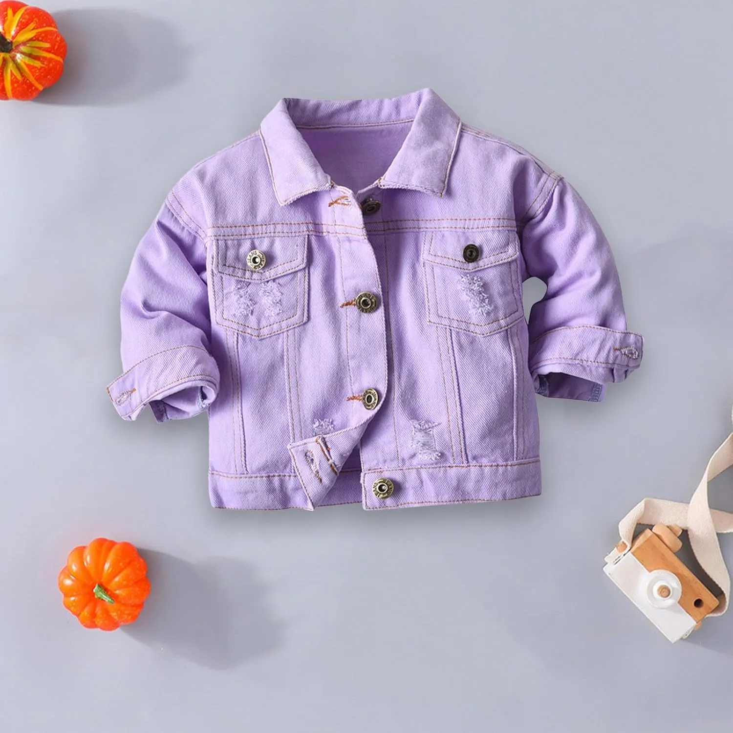 Baby Boys Girls Denim Jacket Kids Toddler Girls Button Down Jeans Jacket Top Teen Coat Outerwear