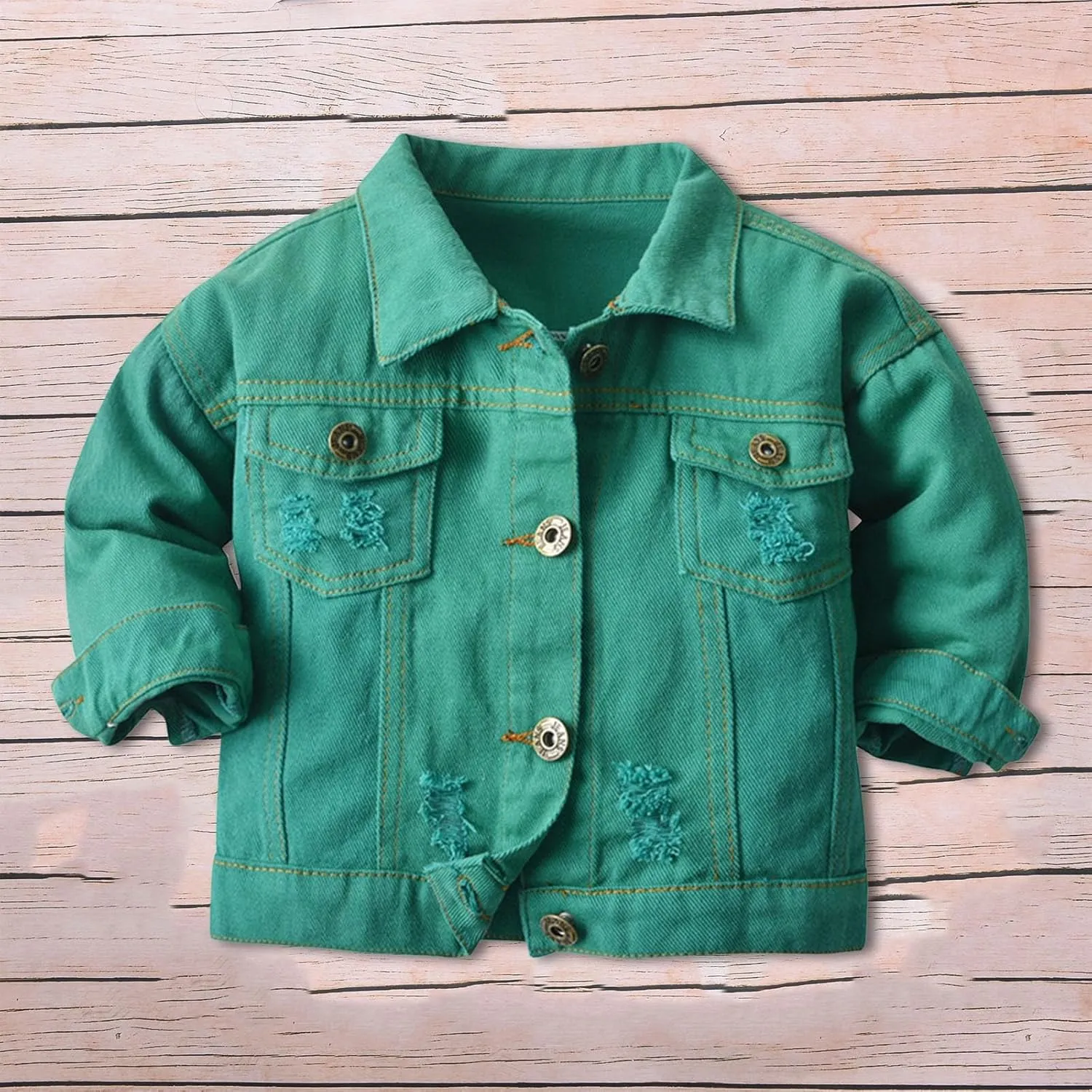 Baby Boys Girls Denim Jacket Kids Toddler Girls Button Down Jeans Jacket Top Teen Coat Outerwear