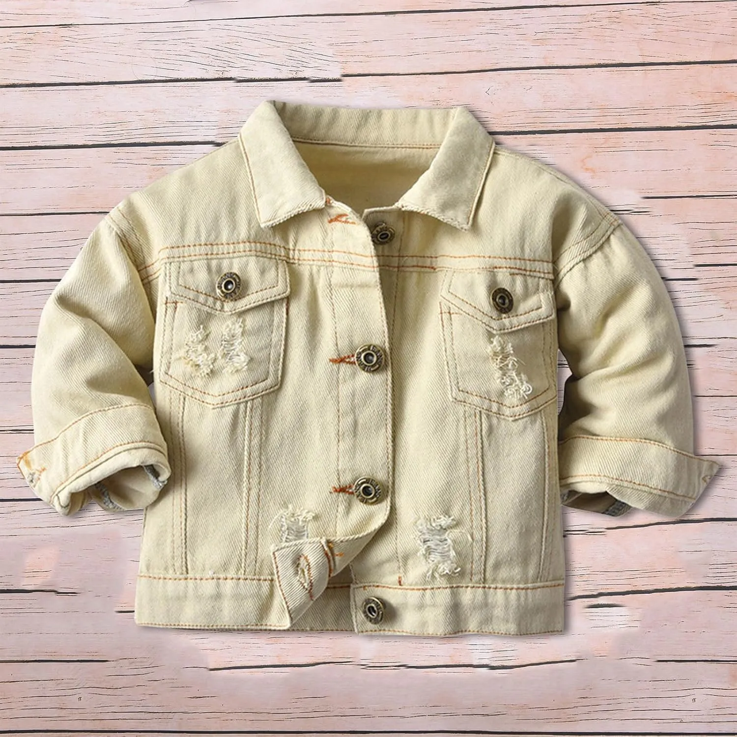 Baby Boys Girls Denim Jacket Kids Toddler Girls Button Down Jeans Jacket Top Teen Coat Outerwear