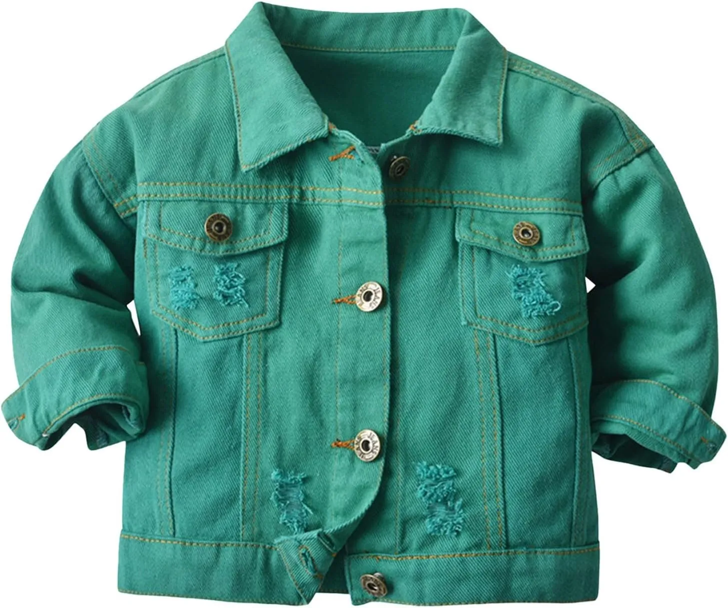 Baby Boys Girls Denim Jacket Kids Toddler Girls Button Down Jeans Jacket Top Teen Coat Outerwear