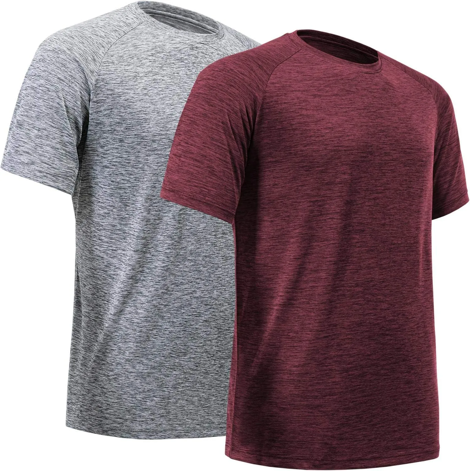 BALENNZ Workout Shirts for Men, Moisture Wicking Quick Dry Active Athletic Men's Gym Performance T Shirts