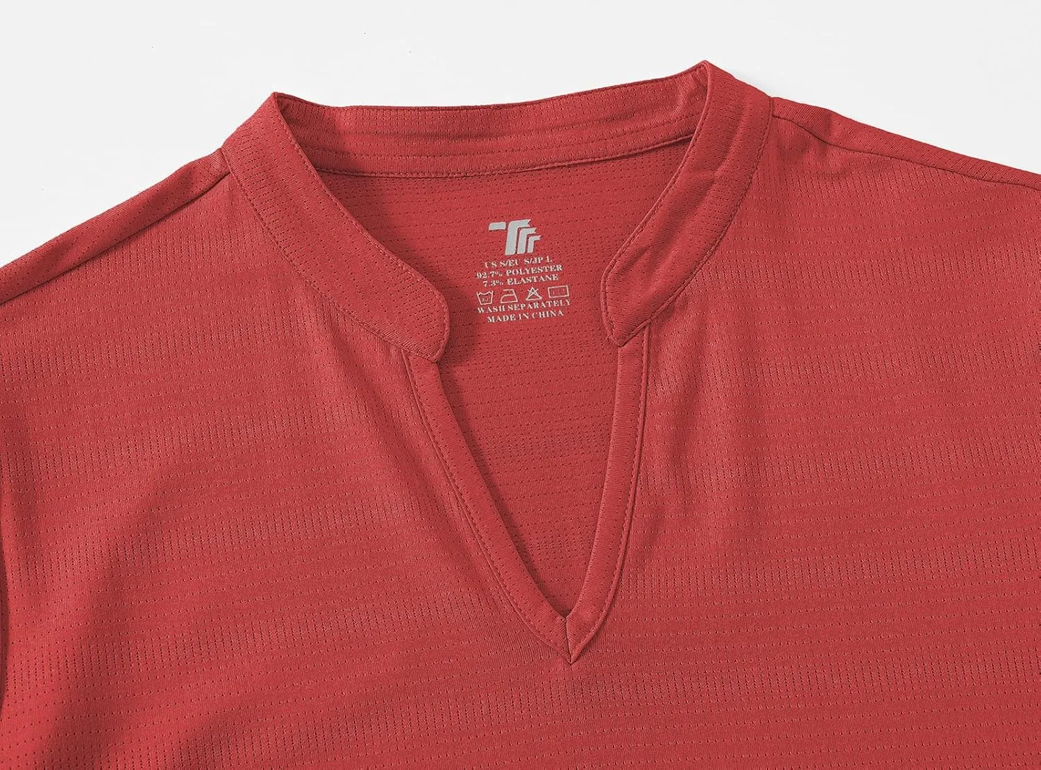 BASUDAM Women's Golf Polo Shirts V-Neck Short Sleeve Collarless Tennis Running T-Shirts Quick Dry