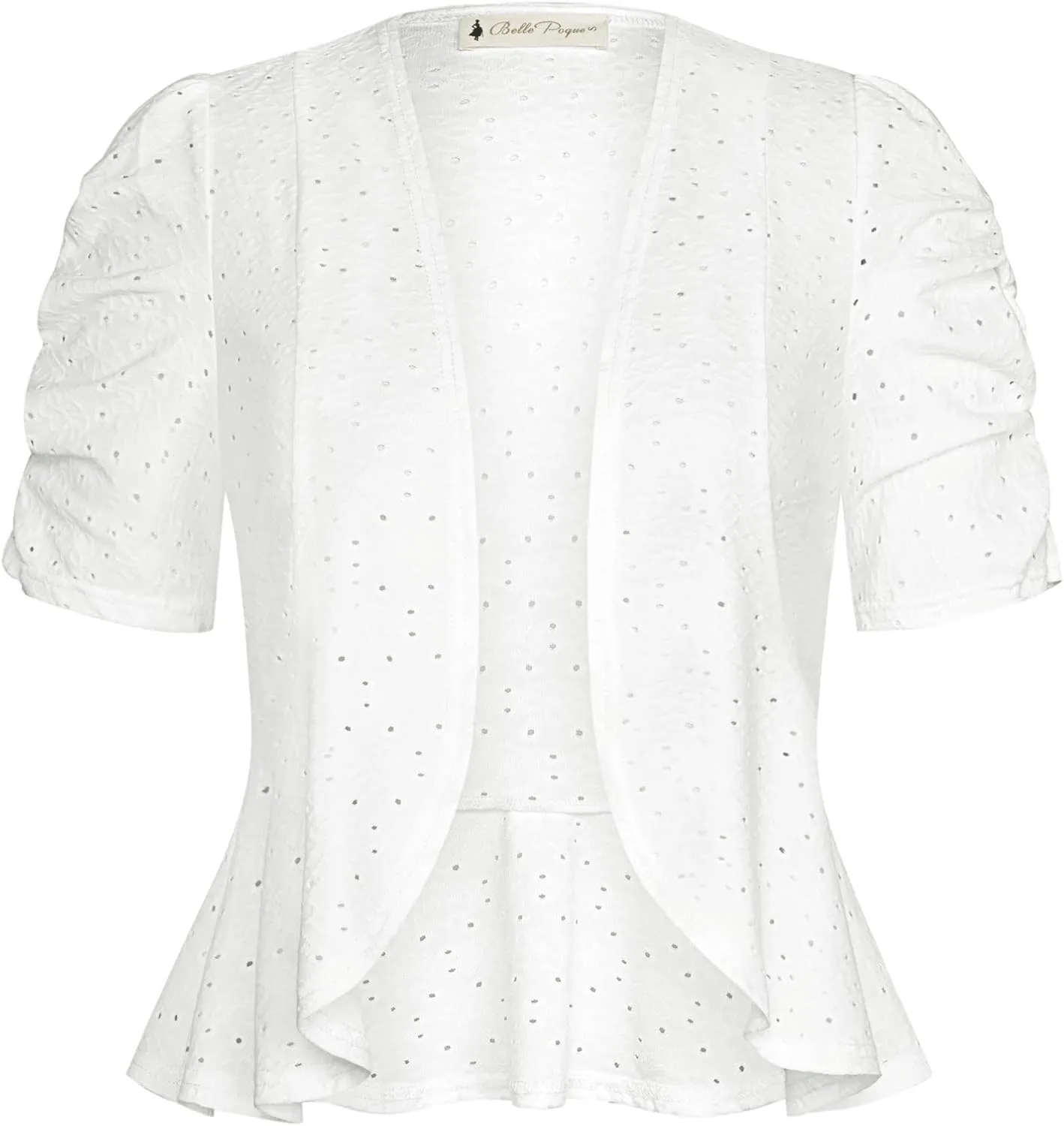 Belle Poque Women's 2025 Summer Bolero Shrug Lightweight Short Sleeve Cropped Open Front Cardigan for Dresses