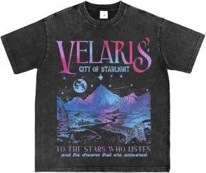 Bellelement Acotar Velaris T-Shirts City of Starlight Graphic T Shirt Book Lover Tee