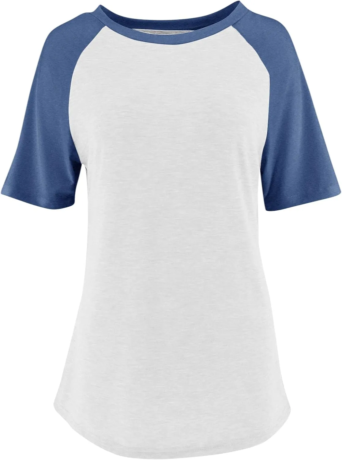Bingerlily Women's Casual T-Shirts 3/4 Sleeve Color Block Cute Tops Comfy Blouses