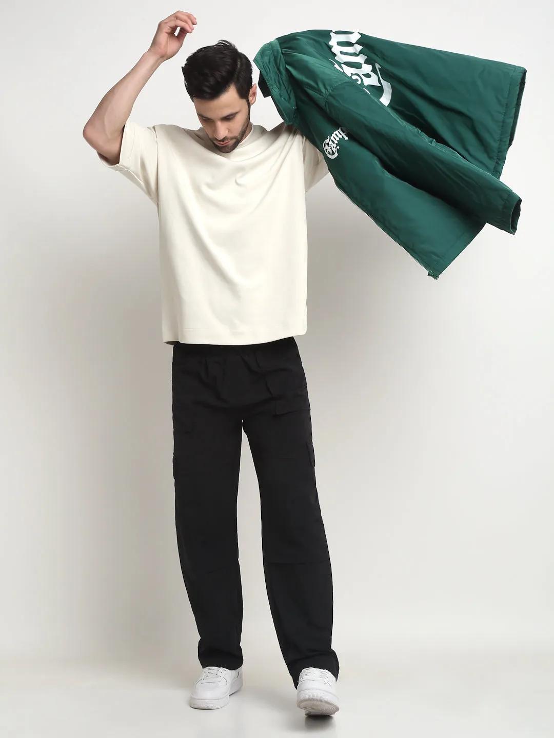 BLACK TECHNICAL CARPENTER CARGO PANTS