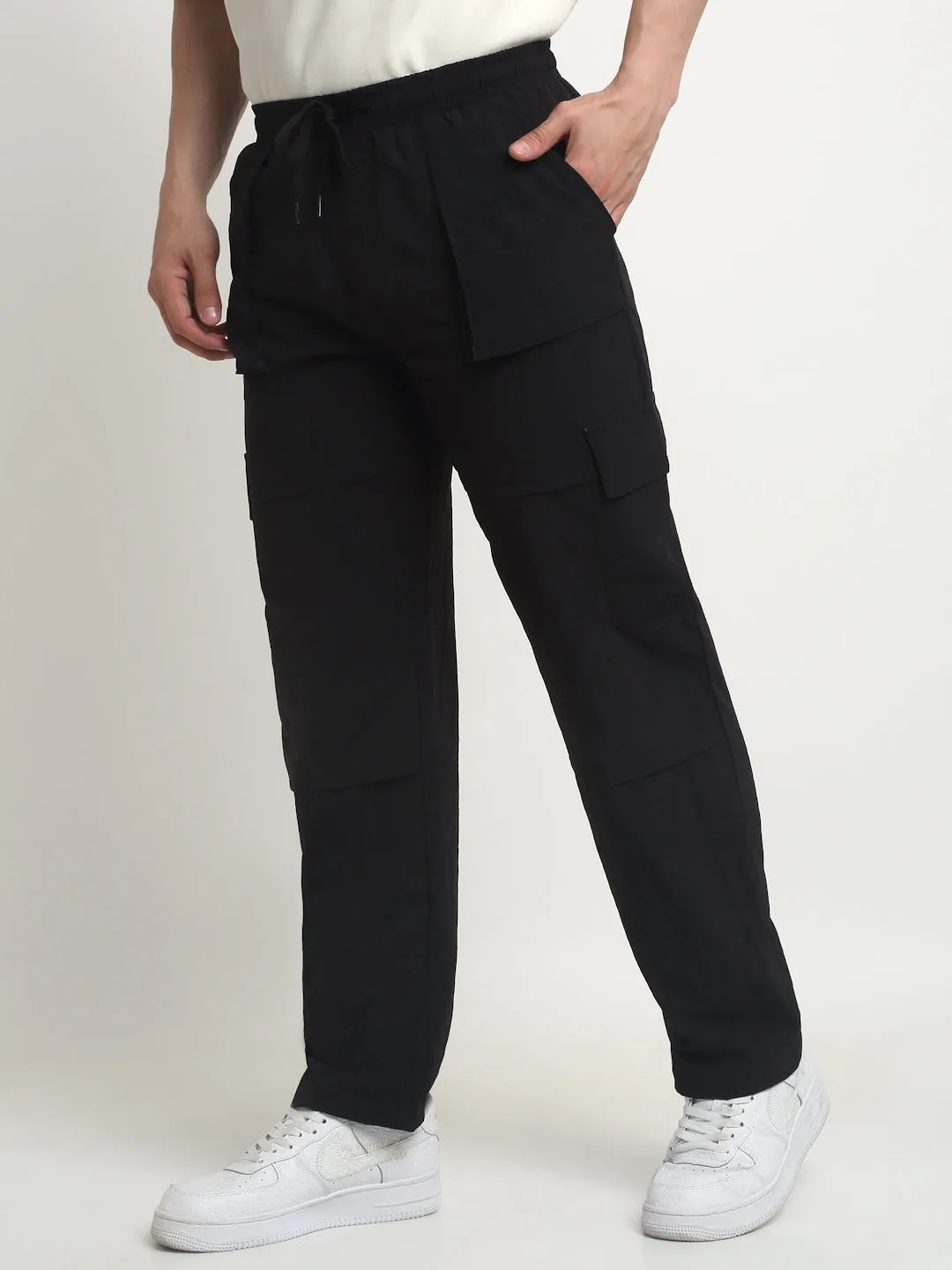 BLACK TECHNICAL CARPENTER CARGO PANTS