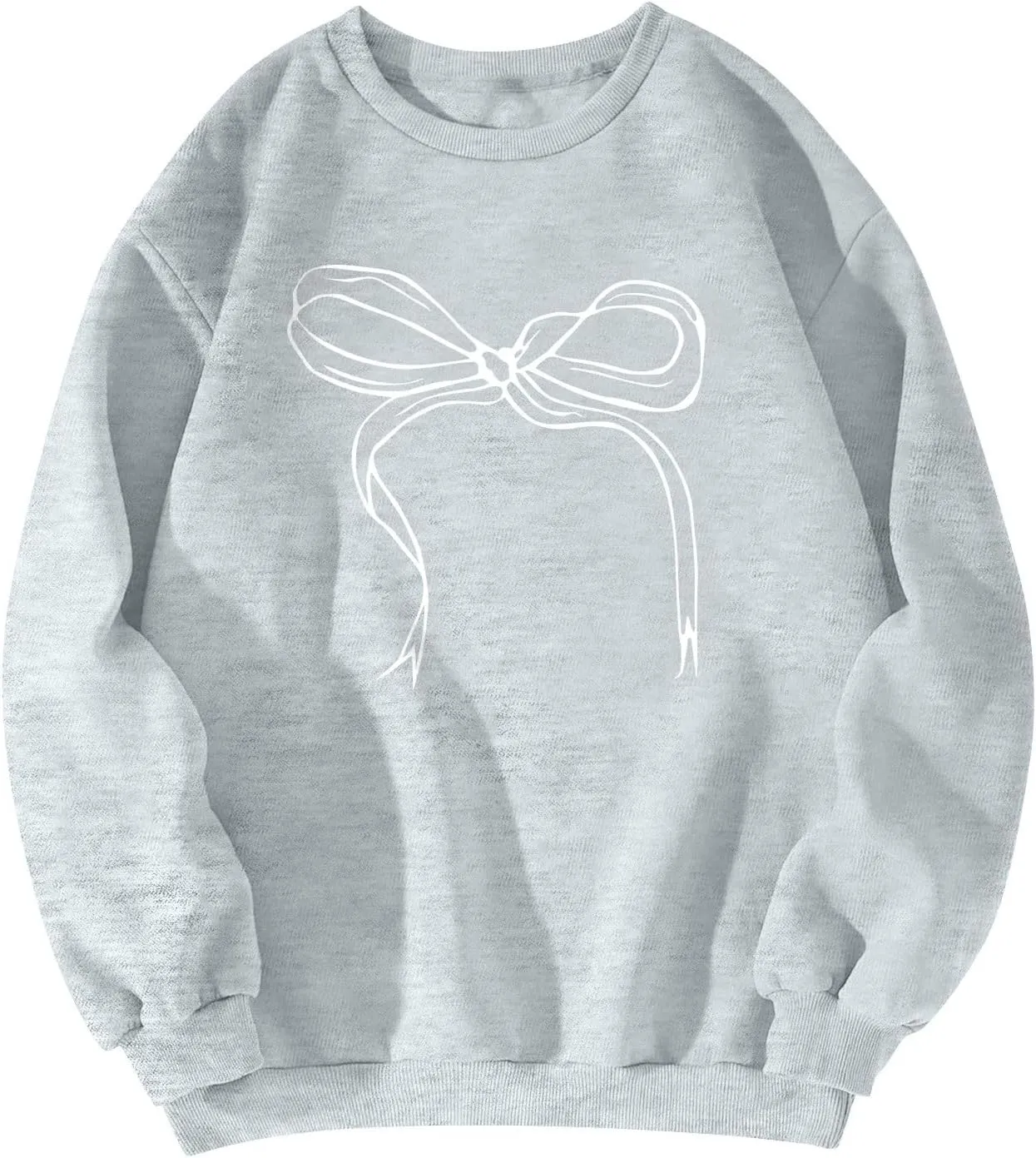 Bow Sweater Women Coquette Clothes, Sweatshirts For Teen Girls Clean Girl Holiday Shirt Crewneck Long Sleeve Pullover