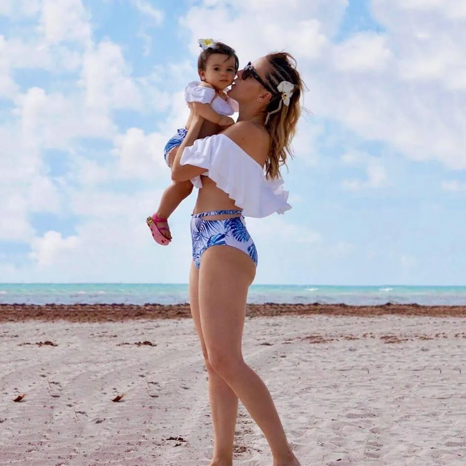 Breezy Palm Leaf Family Matching Swimsuit