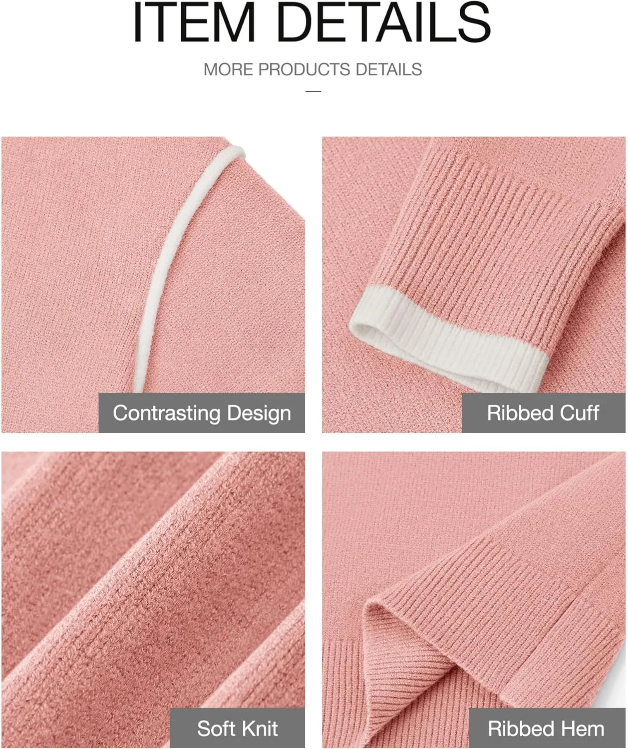 BTFBM Fall Sweaters for Women 2025 Trendy Casual Crew Neck Long Sleeve Loose Ribbed Knit Sweater Pullover Jumper Tops