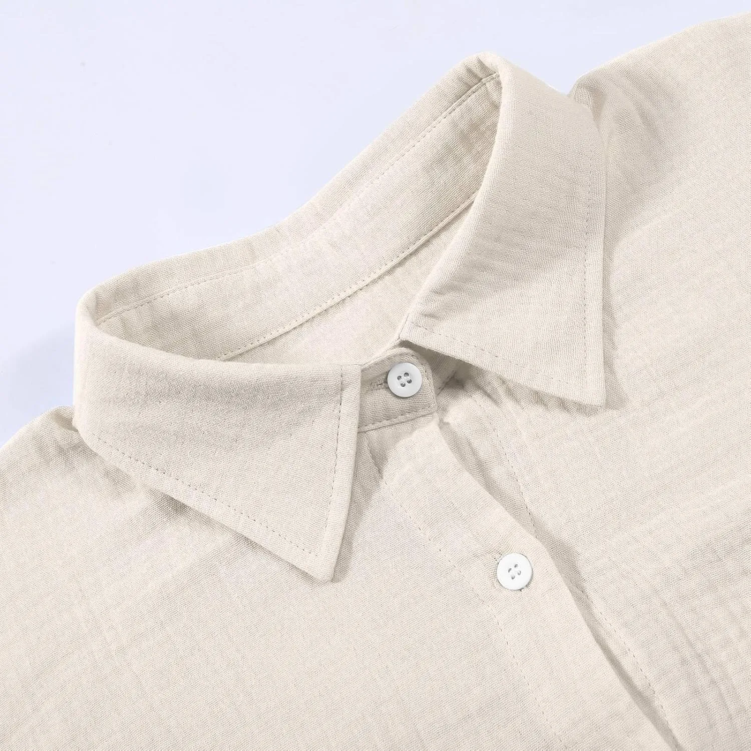 Button Blouses for Women, Fashion Beach Long Sleeve Vacation Casual Summer Outfits for Women
