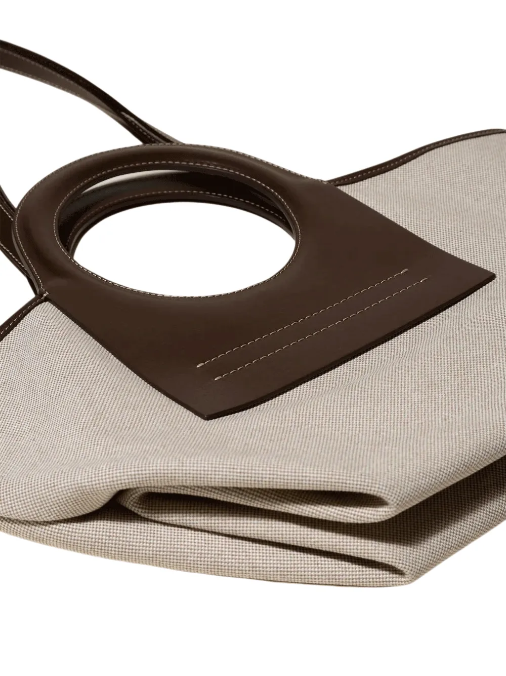 Cala S Leather-Trimmed Canvas Tote