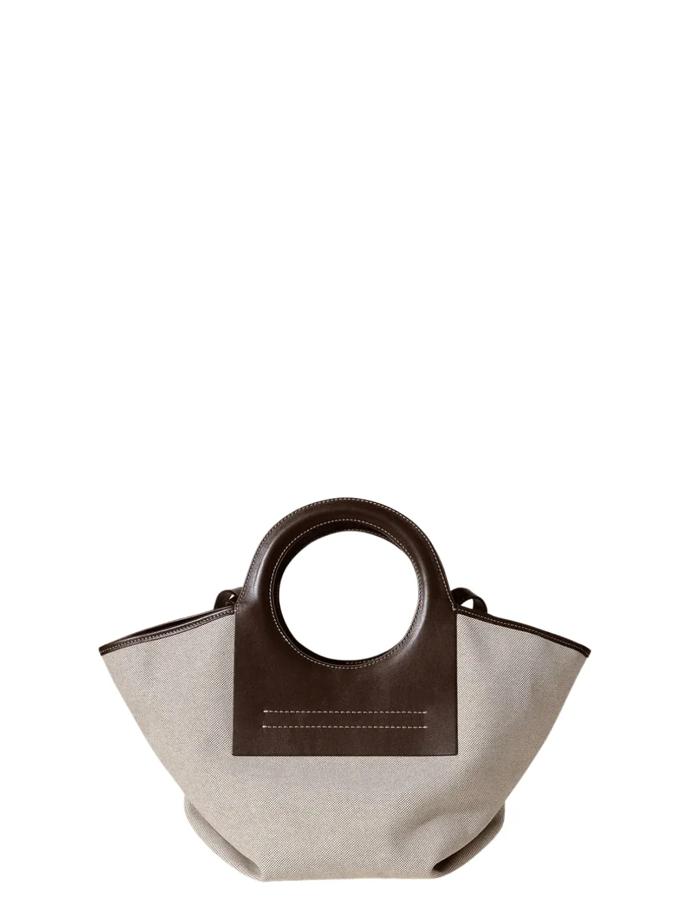 Cala S Leather-Trimmed Canvas Tote