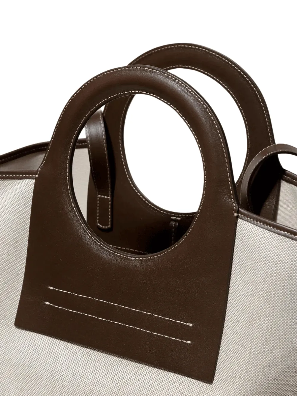 Cala S Leather-Trimmed Canvas Tote