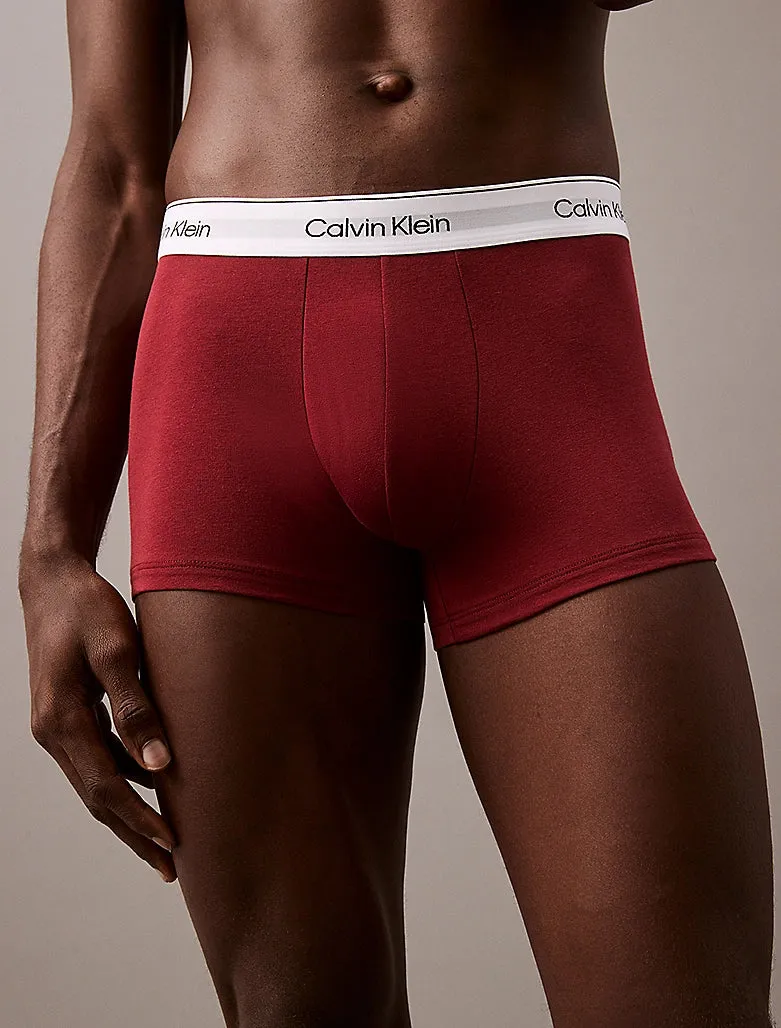 Calvin Klein Mens Modern Cs Holiday Trunk 5 Pack - Blk, Gr H, Syrah, Hsphere Bl, S Trp