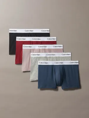 Calvin Klein Mens Modern Cs Holiday Trunk 5 Pack - Blk, Gr H, Syrah, Hsphere Bl, S Trp