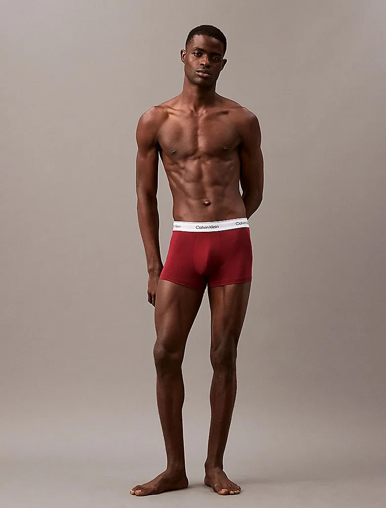 Calvin Klein Mens Modern Cs Holiday Trunk 5 Pack - Blk, Gr H, Syrah, Hsphere Bl, S Trp